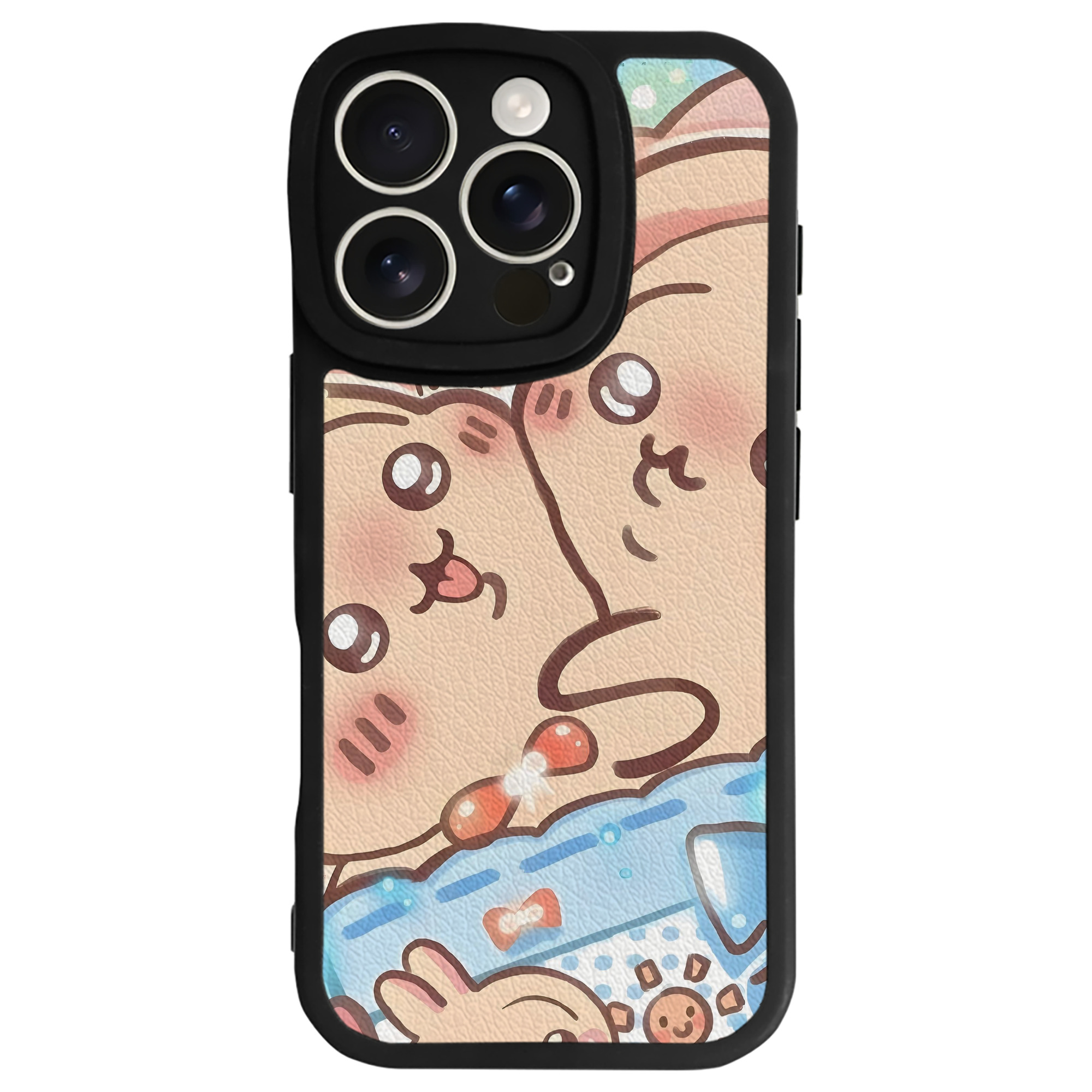 （画像用） ちいかわ Chii-kawa 【iPhone 16シリーズ対応】シリコンスマホケース（レザー調） 材質：シリコン